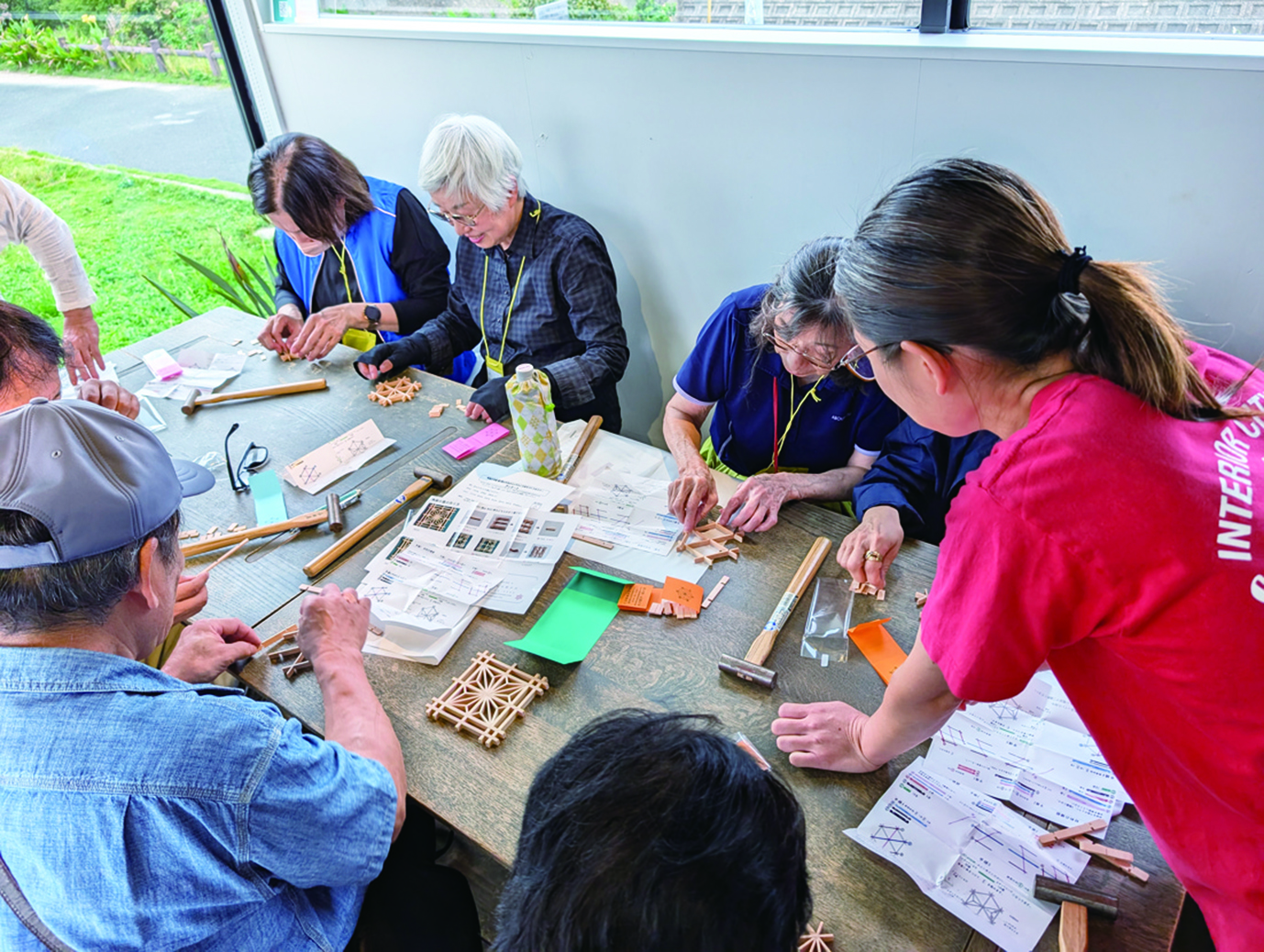 大川未来塾ネット 川の駅ウォークラリー（ガイドサポート）　組子体験