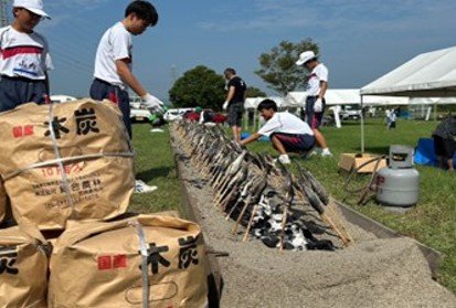 NPO法人都城大淀川サミット 大淀川こどもサミット大会　魚焼き