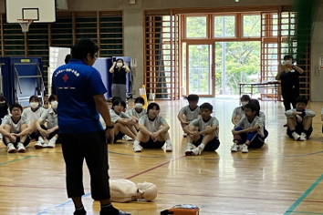 レスキュー・サポート九州 中学校の避難場運営を中学生が行う防災学習