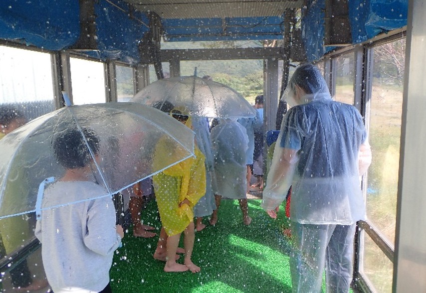 NPO法人五ヶ瀬川流域ネットワーク 降雨体験