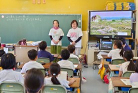 球磨川ツクシイバラの会 小学校での学習会