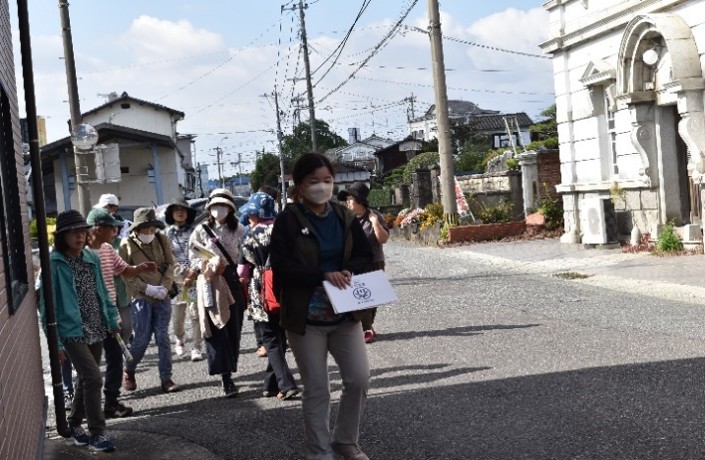 大川未来塾ネット 川の駅ウォークラリー（ガイドサポート）　1日三潴銀行等若津町並み探訪